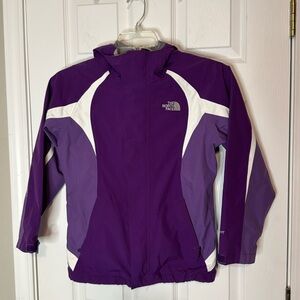 The North Face Hyvent Girls Purple Hoodie Coat Jacket -Size M (10-12)